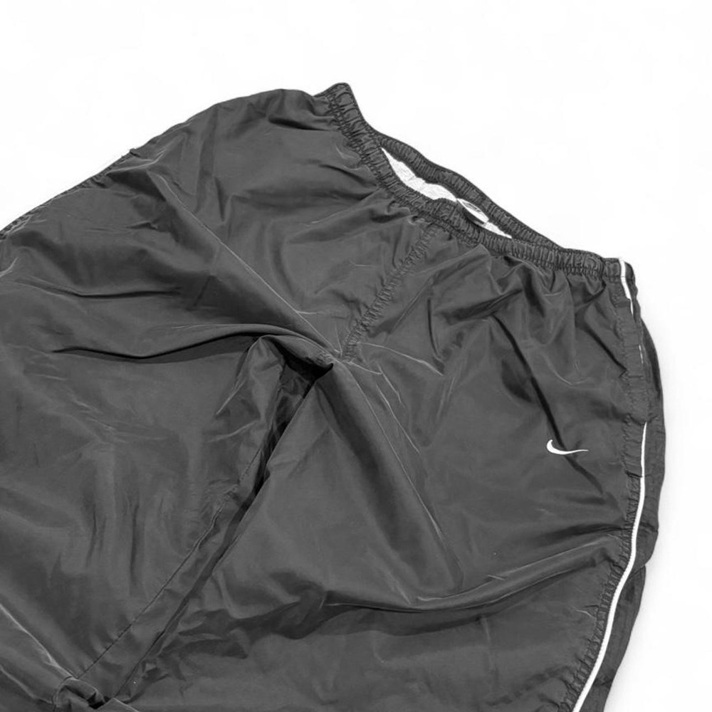 Nike Vintage Track Pants Mens Large Black White Swoosh Piping Zipper Ankle